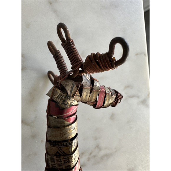 Giraffe Aluminum Can African Art Sculpture Safari 9 In - Picture 10 of 16